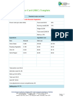 SITHKOP015 Standard Recipe Card (SRC) Template