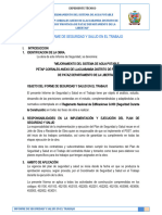 Informe de Saluy y Seguridad en El Trabajo