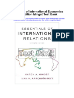 Essentials of International Economics 2nd Edition Mingst Test Bank