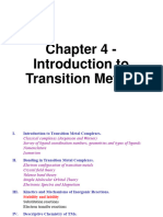 SCH 1201 - Inorganic Chemistry Ii - Transition Metal Chemistry