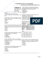 Full Syllabus Test # 1 (Final Dash)