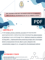 Spectrophotometric Determination of Cetirizine