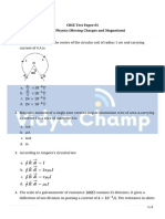 CBSE Test Paper-01 Class - 12 Physics (Moving Charges and Magnetism)