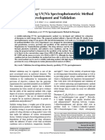 Stability Indicating Uvvis Spectrophotometric Method For Diazepam Development and Validation