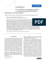 Active Surveillance For Adult Low-Risk Papillary Thyroid