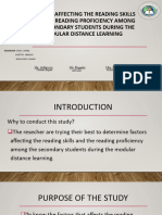 Factors Affecting The Reading Skills and The Reading