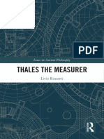 Livio Rossetti - Thales The Measurer (Issues in Ancient Philosophy) - Routledge (2022)