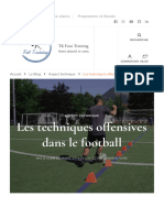 Les Techniques Offensives Dans Le Football - TK Foot Training