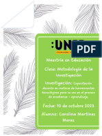 Carolina Martínez Meraz - Capacitación Docente en Materia de Herramientas Tecnológicas para Su Uso en El Proceso de Enseñanza - Aprendizaje.