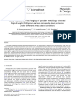 Some Features On Hot Forging of PM Sintered High Strength 4tic Composite Steel Preforms Under Different Stress Strain Conditions