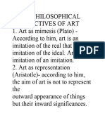 Basic Philosophical Perspectives of Art