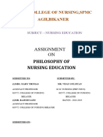 Philosophy of Nursing Education