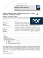 Anaerobic Treatment of Tannery Wastewater in The Context of A Circular Bioeconomy For Developing Countries