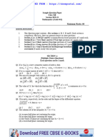 Cbse Class 12 Sample Paper 2022 23 Mathematics