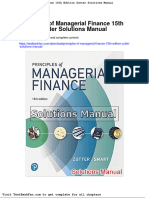 Principles of Managerial Finance 15th Edition Zutter Solutions Manual