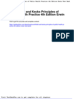 Scutchfield and Kecks Principles of Public Health Practice 4th Edition Erwin Test Bank