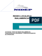 Tipos de Redes Inalambricas, Configuracion, Seguridad y Principios Basicos de Operacion.