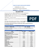 Fee Structure