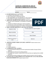 La Evaluación Del Vi Bimestre Del Area de Ept