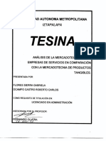 Análisis de La Mercadotecnia en Las Empresas de Servicios en Comparación Con La Mercadotecnia de Productos Tangibles (1997) by Gabriela Flores Sierra