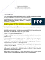 Evaluación de Conocimientos Tema 6 - Dirección y Control