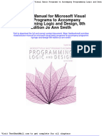 Solution Manual For Microsoft Visual Basic Programs To Accompany Programming Logic and Design 8th Edition Jo Ann Smith