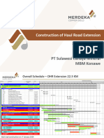 Ore Haul Road Extension 22.3 KM To IMIP - COnstruction Schedule 20231109