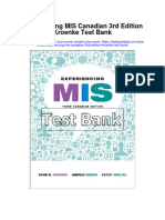 Experiencing Mis Canadian 3rd Edition Kroenke Test Bank