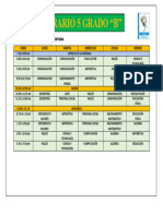 Horario 5to Grado