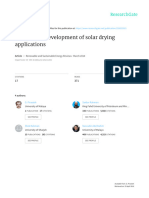 A Review On Development of Solar Drying Applications