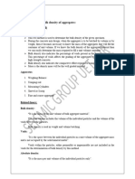 Determination of Bulk Density of Aggregates