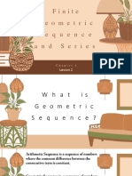 Finite Geometric Sequence and Series