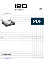 Stereo Turntable: Operating Instructions