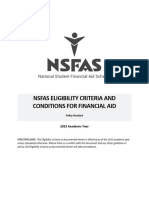 Final NSFAS Eligibility Criteria and Conditions For Financial Aid - 2023