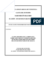 2018 Cuarta Reforma de La Ordenanza Sobre Aseo Urbano y Domiciliario