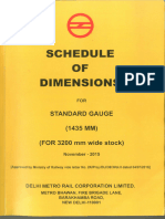 Schedule OF Dimensions: Standard Gauge