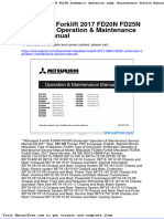 Mitsubishi Forklift 2017 Fd20n Fd25n Schematic Operation Maintenance Service Manual