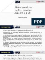 Aula 11 - Exercícios de Direitos Humanos - 2011 IV, V e VI