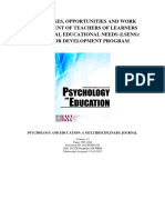 Challenges, Opportunities and Work Commitment of Teachers of Learners With Special Educational Needs (LSENs) : Basis For Development Program