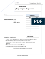 English Cambrilearn Grade 4 Assignment 1