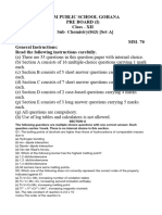 Class 12 Chemistry Sample Paper 