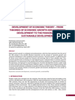 DEVELOPMENT OF ECONOMIC THEORY - Chronological Order