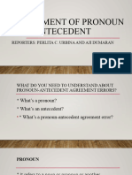 Agreement of Pronoun and Antecedent