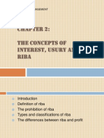 The Concepts of Interest, Usury and Riba: Islamic Banking Management BWBS3043