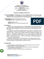 Accomplishment Report Lac Session On Policies For Face To Face Clasees, RPMS 2021-22 & Cip Reorganization