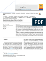 Cost Minimization For Fully Renewable El