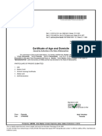 Certificate of Age and Domicile: Particulars of Proofs Submitted