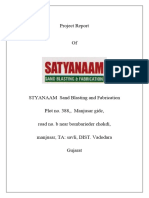 Project Report - STYANAAM Sand Blasting and Fabrication