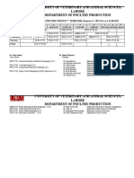 Time Table BS (Hons.) Poultry Science 7th Semester 2023-24