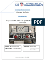 Travaux Pratiques Du Module MECANIQUE FLUIDE